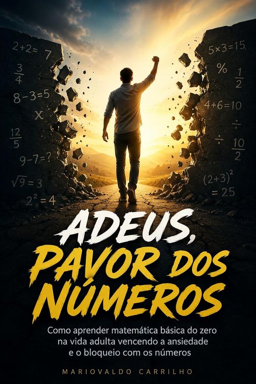 Capa do livro Adeus, Pavor dos Números, de Mariovaldo Carrilho — sobre bloqueio e ansiedade com matemática