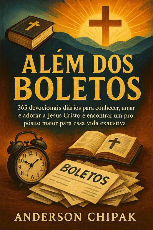 Capa do livro Além dos Boletos, de Anderson Chipak — devocional diário sobre propósito na rotina