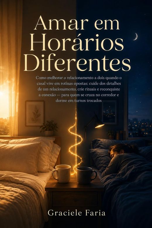 Capa do livro Amar em Horários Diferentes, de Graciele Faria — sobre casais em turnos trocados