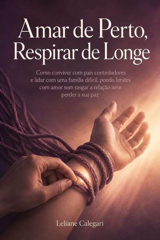 Capa do livro Amar de Perto, Respirar de Longe, de Leliane Calegari — sobre limites com pais controladores