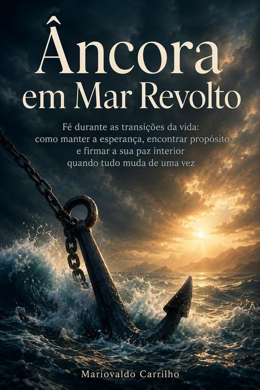 Capa do livro Âncora em Mar Revolto, de Mariovaldo Carrilho — sobre fé nas transições da vida