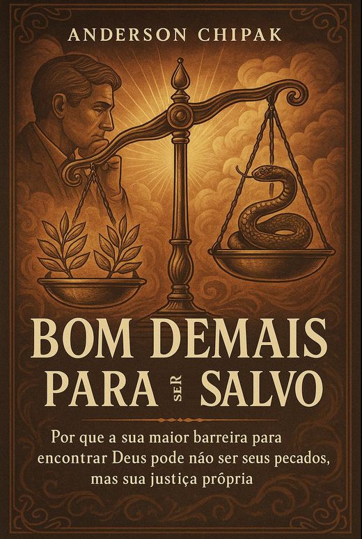 Capa do livro Bom Demais para Ser Salvo, de Anderson Chipak — sobre justiça própria e graça