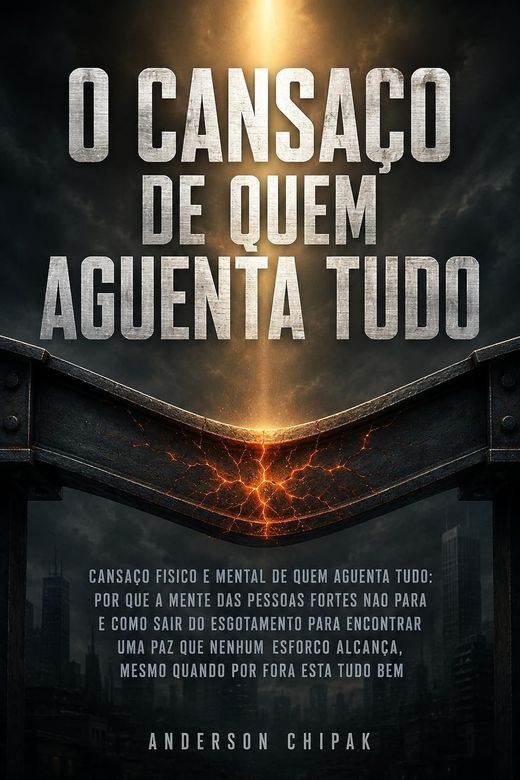 Capa do livro O Cansaço de Quem Aguenta Tudo, de Anderson Chipak — sobre esgotamento invisível