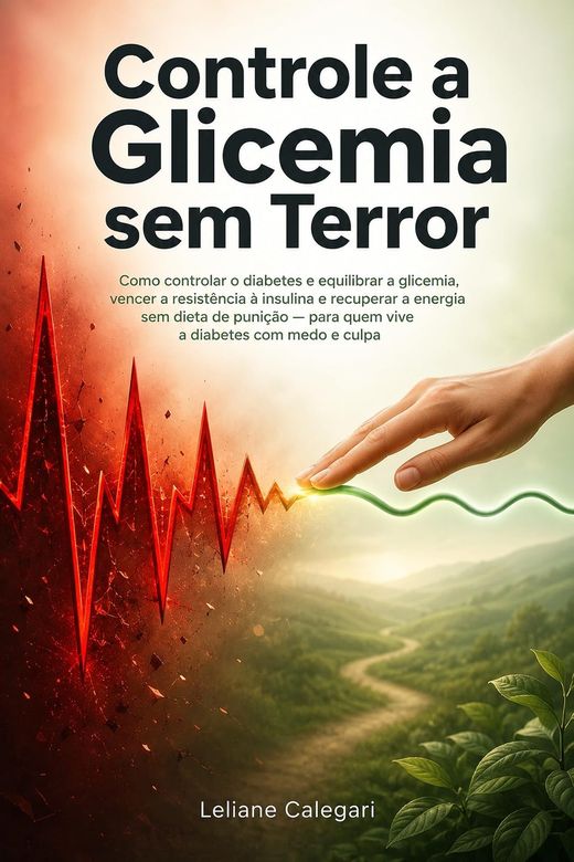 Capa do livro Controle a Glicemia sem Terror, de Leliane Calegari — sobre diabetes, comida e culpa
