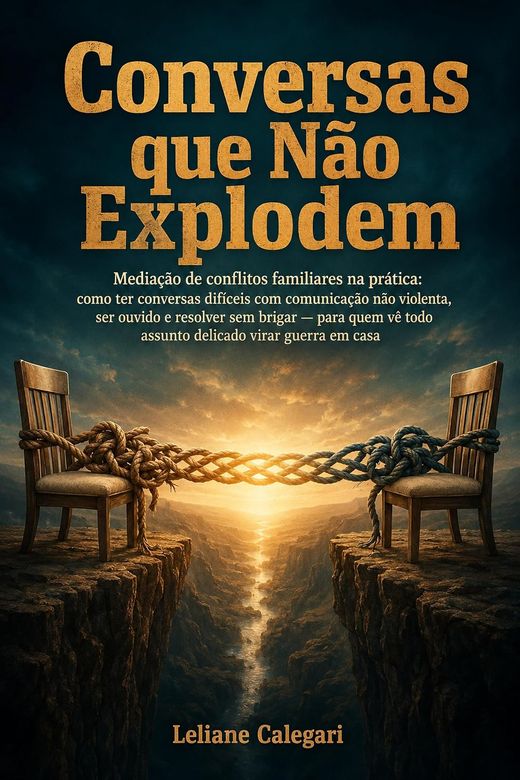 Capa do livro Conversas que Não Explodem, de Leliane Calegari — sobre conversas difíceis em família