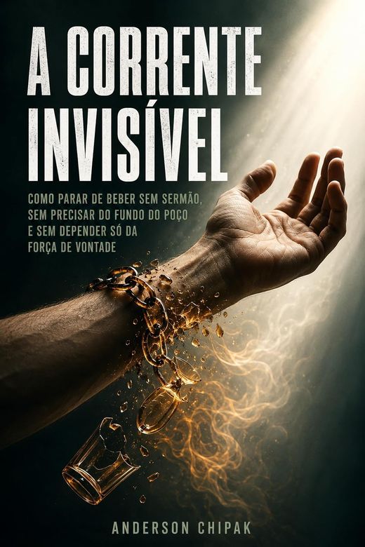Capa do livro A Corrente Invisível, de Anderson Chipak — sobre parar de beber e sobriedade