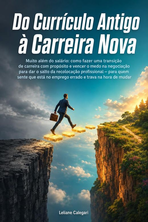 Capa do livro Do Currículo Antigo à Carreira Nova, de Leliane Calegari — sobre transição de carreira