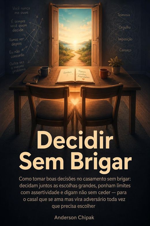 Capa do livro Decidir Sem Brigar, de Anderson Chipak — sobre decisões de casal que não viram disputa