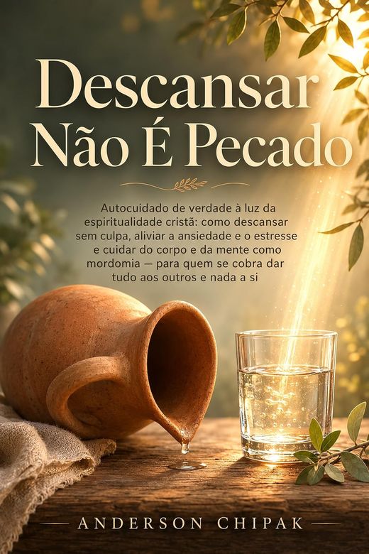 Capa do livro Descansar Não É Pecado, de Anderson Chipak — sobre autocuidado cristão sem culpa
