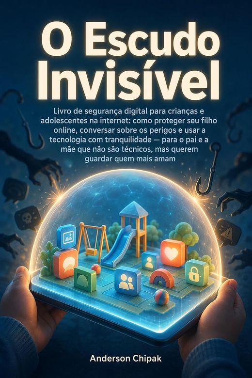 Capa do livro O Escudo Invisível, de Anderson Chipak — sobre proteger filhos na internet