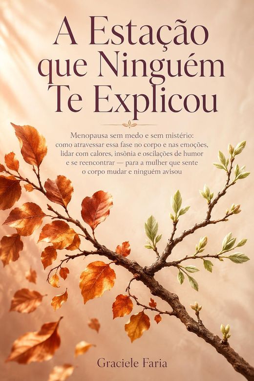Capa do livro A Estação que Ninguém Te Explicou, de Graciele Faria — sobre menopausa, calores e insônia