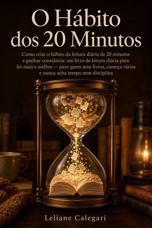 Capa do livro de Leliane Calegari sobre criar o hábito da leitura diária