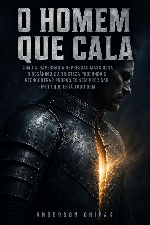 Capa do livro O Homem que Cala, de Anderson Chipak — sobre depressão masculina e silêncio