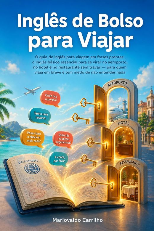 Capa do livro Inglês de Bolso para Viajar, de Mariovaldo Carrilho — frases de inglês para viagem