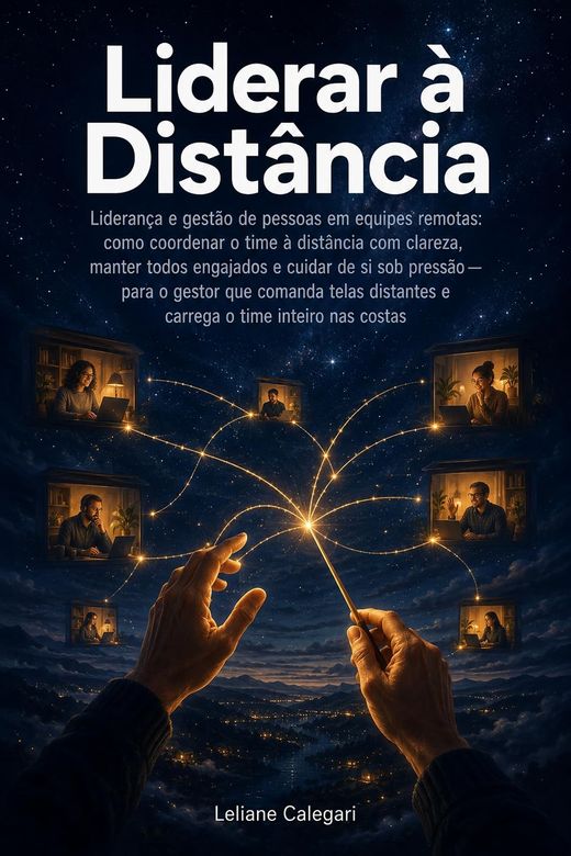 Capa do livro Liderar à Distância, de Leliane Calegari — sobre liderança de equipe remota