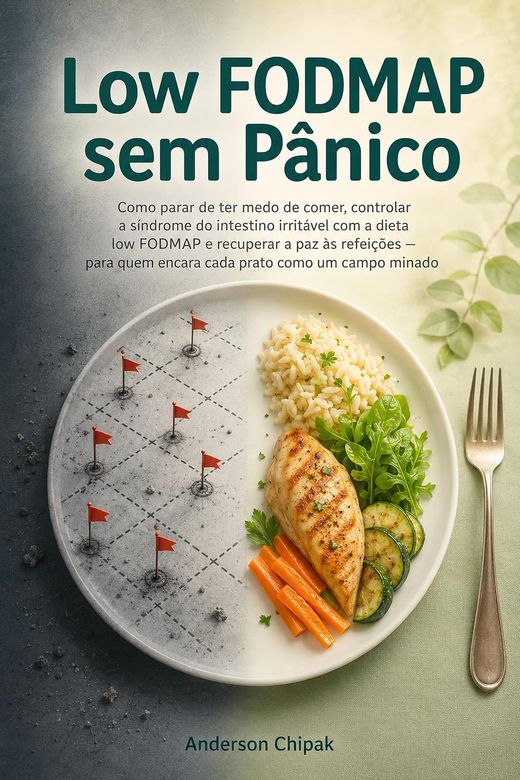 Capa do livro Low FODMAP sem Pânico, de Anderson Chipak — sobre dieta low FODMAP e intestino irritável