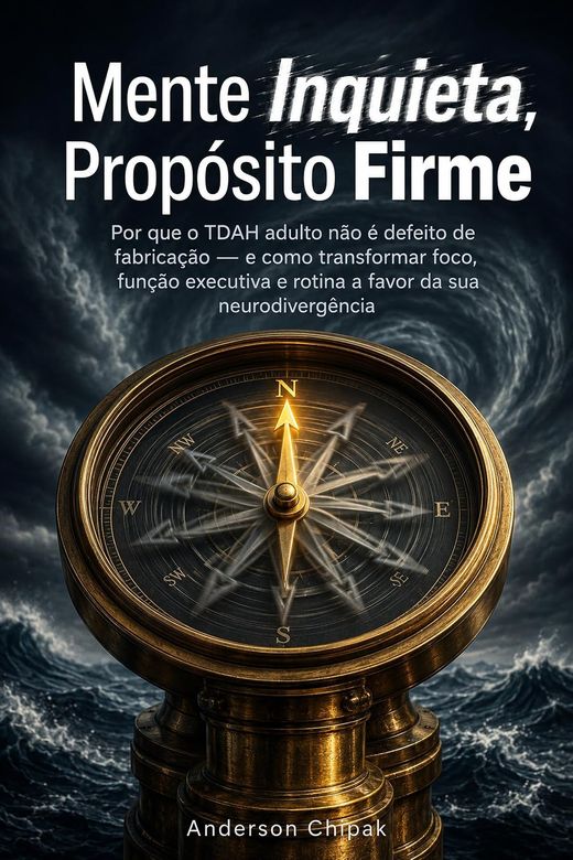 Capa do livro Mente Inquieta, Propósito Firme, de Anderson Chipak — sobre TDAH adulto e foco