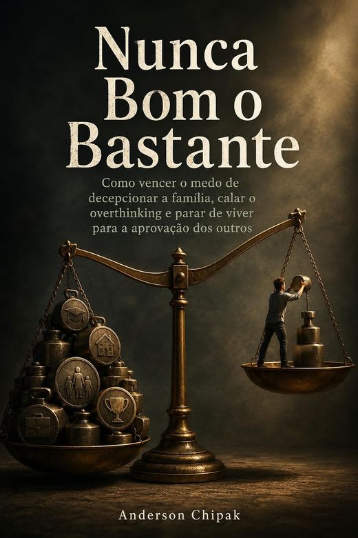 Capa do livro Nunca Bom o Bastante, de Anderson Chipak — sobre medo de decepcionar e aprovação