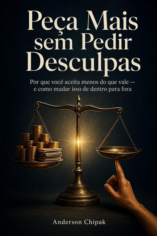 Capa do livro Peça Mais sem Pedir Desculpas, de Anderson Chipak — sobre negociação salarial