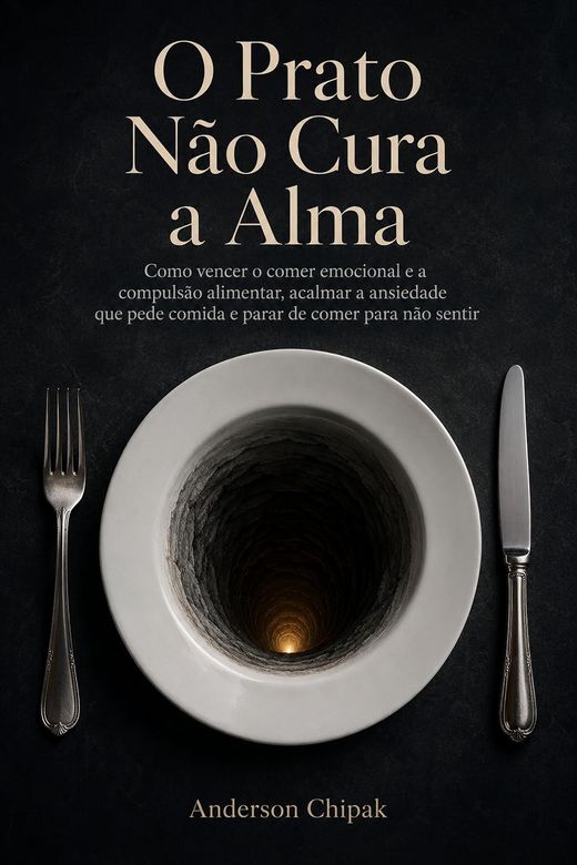 Capa do livro O Prato Não Cura a Alma, de Anderson Chipak — sobre compulsão alimentar e comer emocional