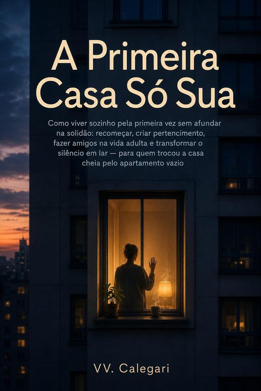 Capa do livro A Primeira Casa Só Sua, de V.V. Calegari — sobre morar sozinho pela primeira vez e a solidão