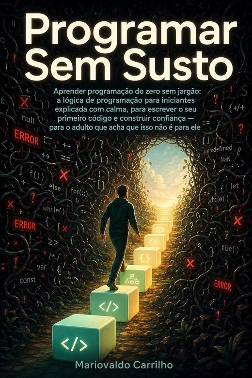 Capa do livro Programar Sem Susto, de Mariovaldo Carrilho — sobre aprender a programar do zero