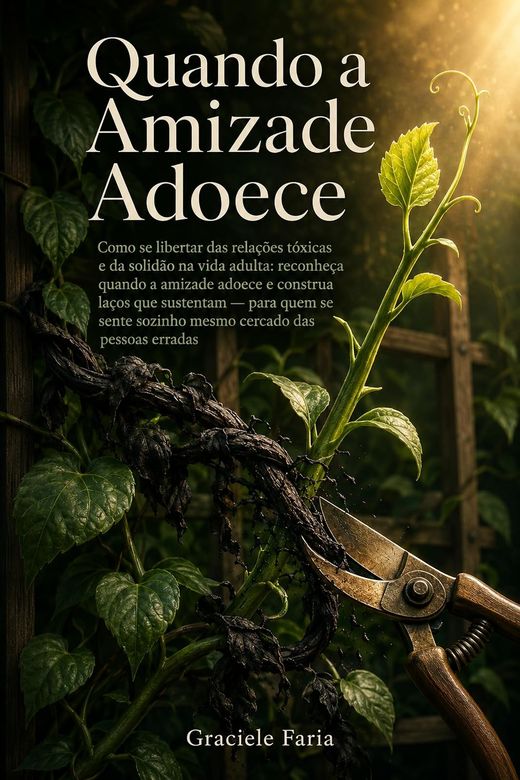 Capa do livro Quando a Amizade Adoece, de Graciele Faria — sobre amizades que drenam e a hora de soltar