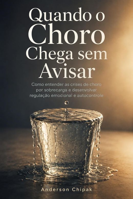 Capa do livro Quando o Choro Chega sem Avisar, de Anderson Chipak — sobre crises de choro e sobrecarga emocional