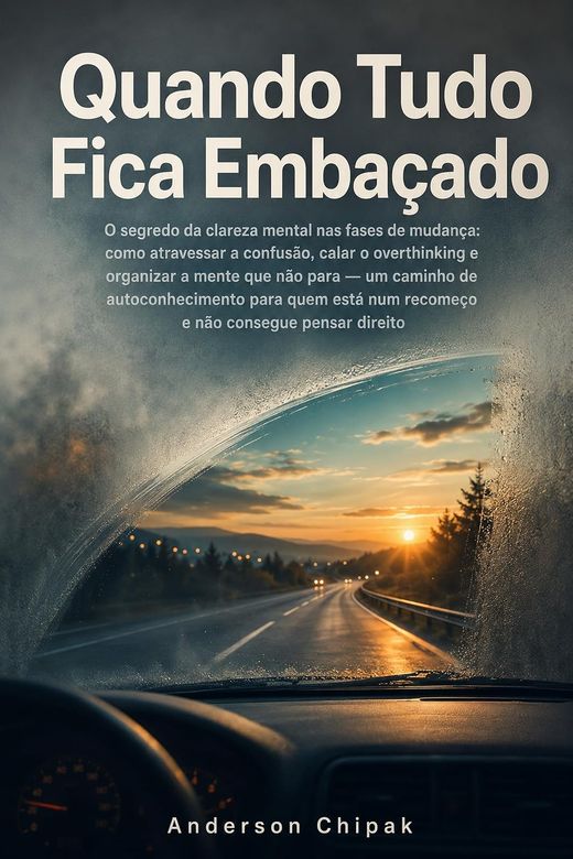 Capa do livro Quando Tudo Fica Embaçado, de Anderson Chipak — sobre névoa mental em fases de transição