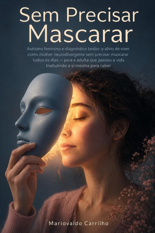 Capa do livro Sem Precisar Mascarar, de Mariovaldo Carrilho — sobre autismo feminino e diagnóstico tardio
