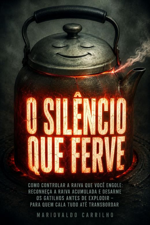 Capa do livro O Silêncio que Ferve, de Mariovaldo Carrilho — sobre raiva acumulada e gatilhos
