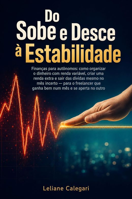 Capa do livro Do Sobe e Desce à Estabilidade, de Leliane Calegari — sobre finanças com renda variável