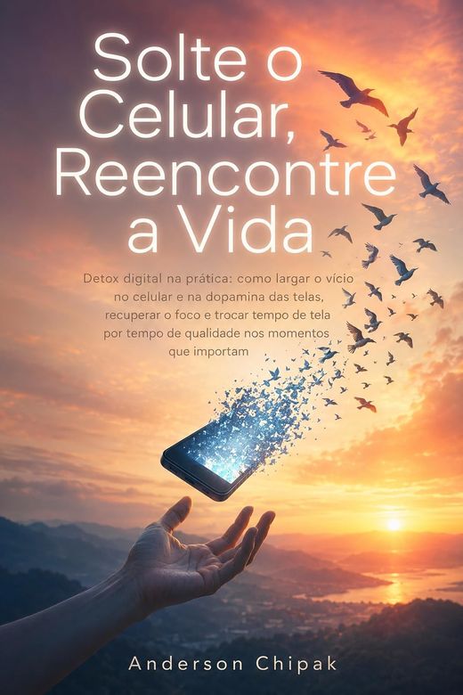 Capa do livro Solte o Celular, Reencontre a Vida, de Anderson Chipak — sobre o uso automático do celular