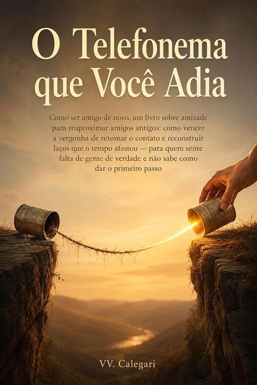 Capa do livro O Telefonema que Você Adia, de V.V. Calegari — sobre retomar amizades que o tempo afastou