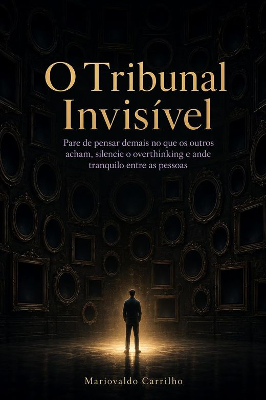 Capa do livro O Tribunal Invisível, de Mariovaldo Carrilho — sobre ansiedade social e medo do julgamento