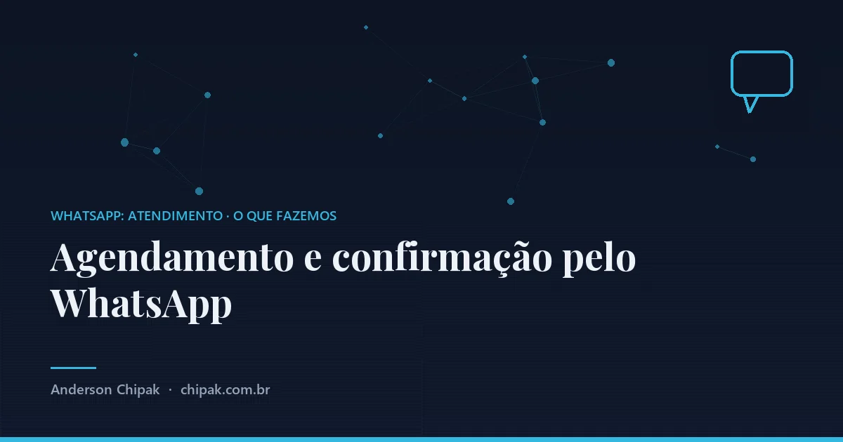 Agendamento e confirmação pelo WhatsApp, da família whatsapp: atendimento: Marcar, confirmar, lembrar e reagendar sem ninguém digitando de novo, para a agenda parar de ter buraco que ni