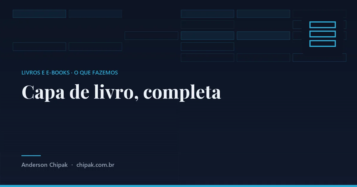 Capa de livro, completa, da família livros e e-books: A capa inteira, frente, lombada e quarta, no tamanho exato do miolo, conferida contra as regras da plataforma