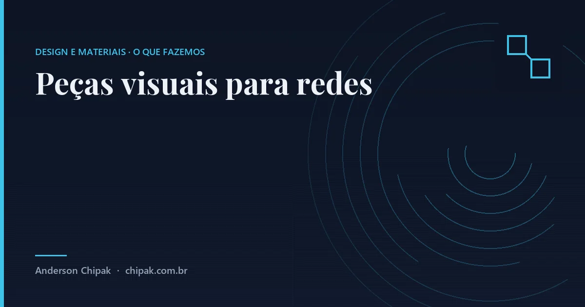 Peças visuais para redes, da família design e materiais: As imagens derivadas do que já foi escrito, produzidas em lote, num formato só, sem você abrir editor e sem se
